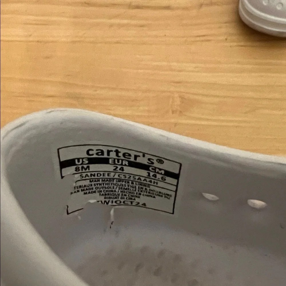 Carter's White Floral Water Shoes for Kids